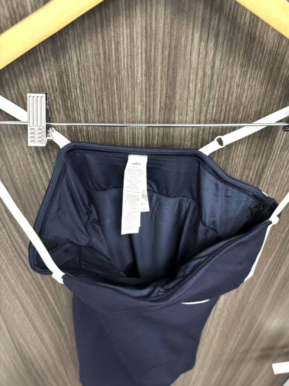 ☀️ Alo Holiday Outing Dress Navy Blue and Ivory White Color Block Sporty Casual - Picture 5 of 7